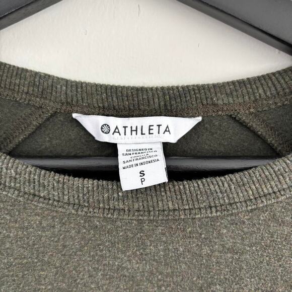 Athleta Sweater Long Sleeve Shirt with Thumb Holes Size Small Heather Green - Picture 2 of 7